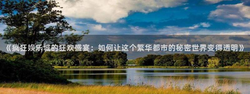 天顺娱乐：《疯狂娱乐城的狂欢盛宴：如何让这个繁华都市的秘密世界变得透明》
