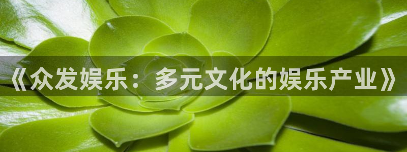 天顺娱乐：《众发娱乐：多元文化的娱乐产业》